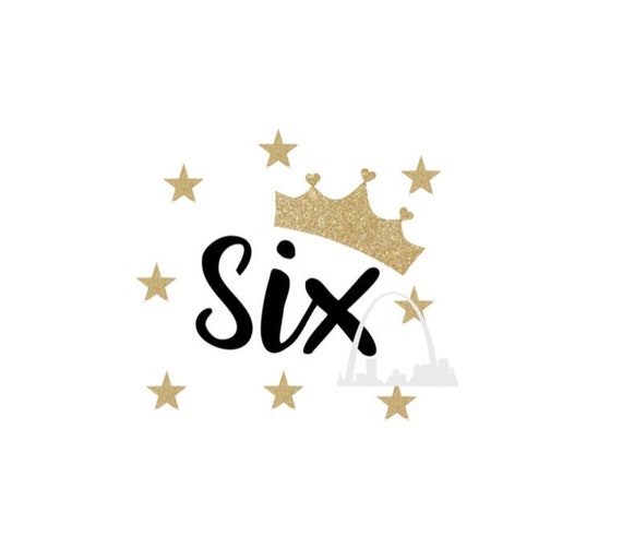 Download Sixth Birthday Party Princess Svg Png Dxf Jpeg Crown 6 Six Etsy