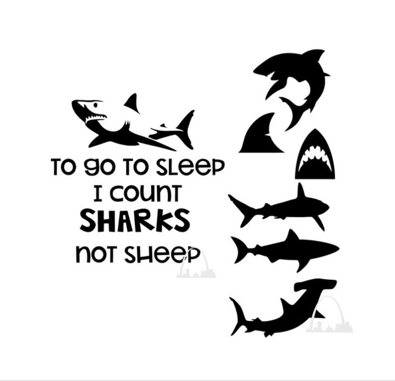 Download Shark bundle svg cut file Shark wall quote diy file for | Etsy