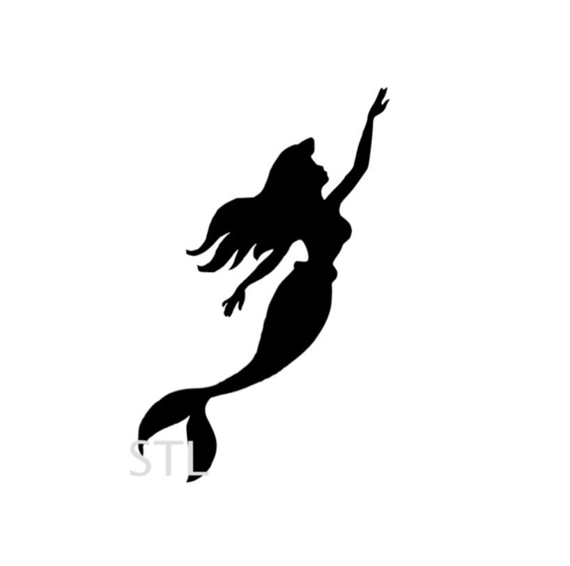 Download Mermaid svg cut file Mermaid clip art file for Silhouette or | Etsy