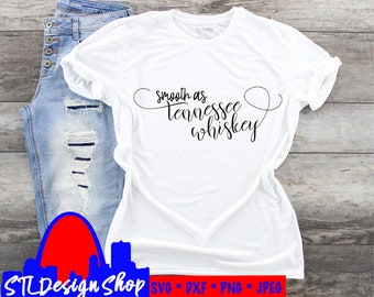 Suave como Tennessee Whiskey svg country corte lírico png archivo country música Country Stapleton concert camisetas tazas de café calcomanías svg Silhouette cricut