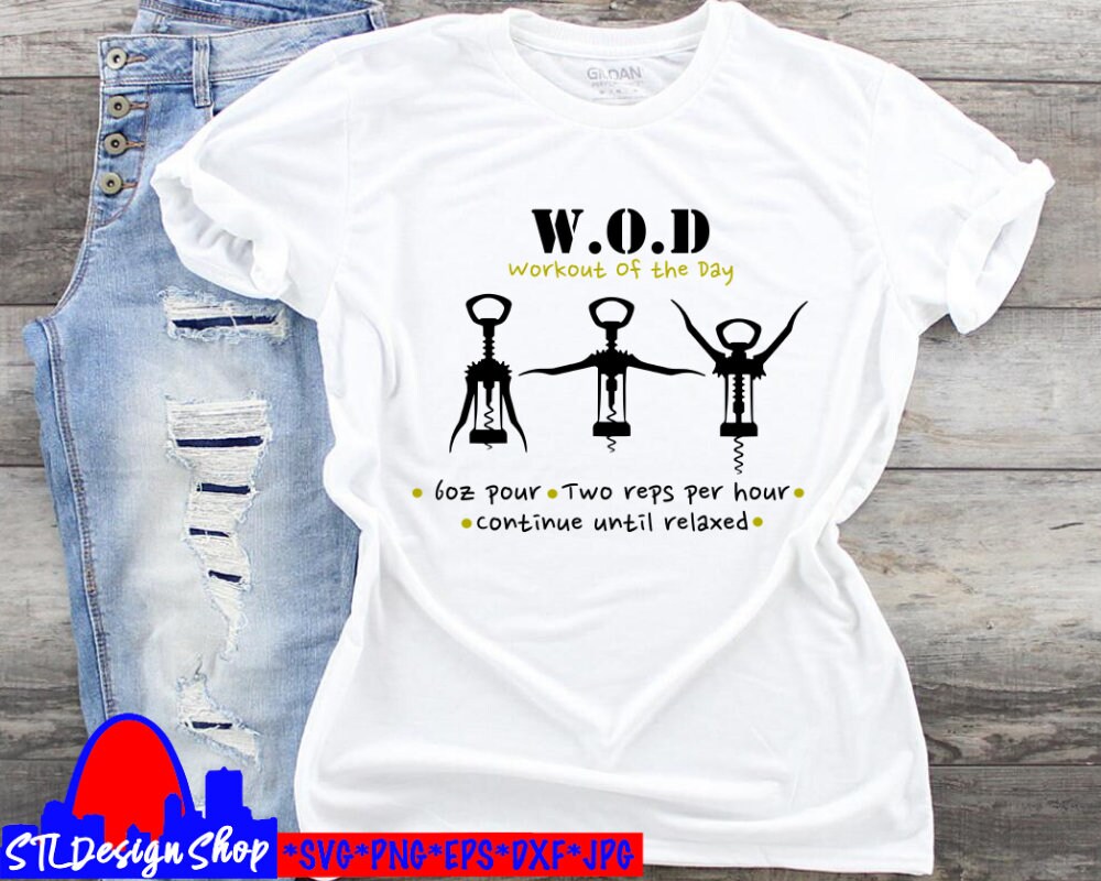 Download Wod Wine Lover Svg Cut File Funny Wine Drinker Crossfit Svg For T Shirt Decal Coffee
