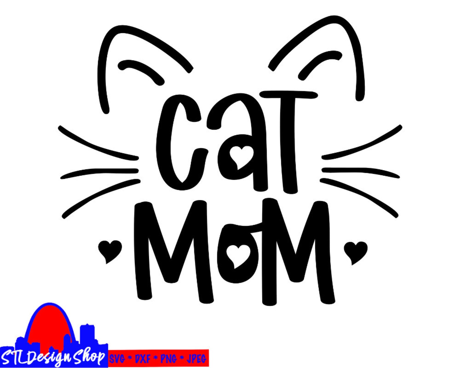 Cat Mom Svg Cut File Crazy Cat Lady Kitten Svg for T-shirts - Etsy