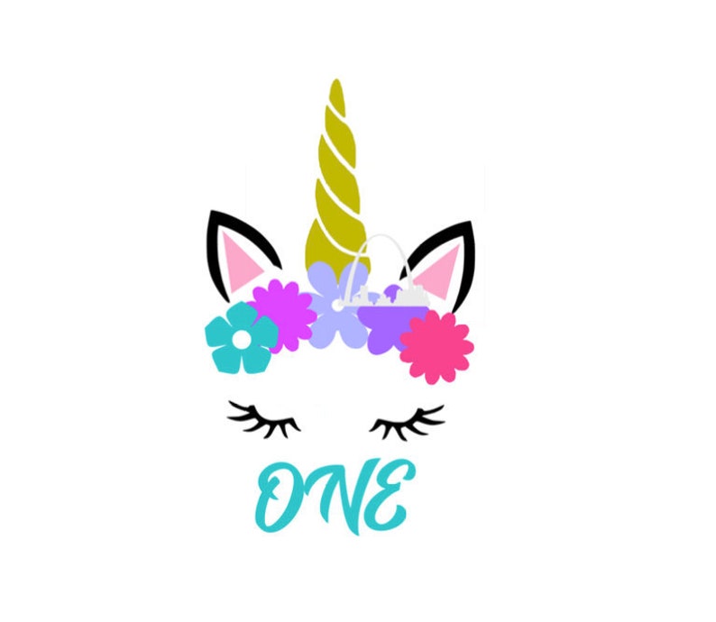 Download First Birthday Unicorn svg cut file Unicorn clip art | Etsy