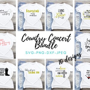Country Concert SVG Bundle,Tennessee Whiskey, Red Wagon, Classic Country DIY T-shirts, Summer Concert Series, Nashville Bundle SVG png jpeg