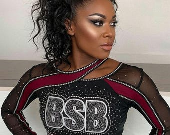 Extensión de coleta de cabello humano rizado con cordón ajustable (Negro natural)