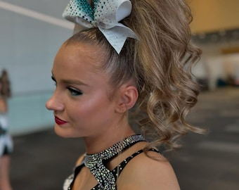 Curly Wavy Cheer Ponytail: 18" Full Drawstring, Heat Resistant