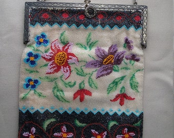 Vintage 1920's Art Deco Gatsby Era Flapper Micro Beaded Bag