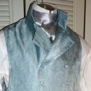 English Regency Double Breasted Vest Wedding Groom Waistcoat French Empire image 4