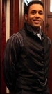 Mans Steampunk Vest Victorian Wedding Grooms Waistcoat in Black Striped brocade