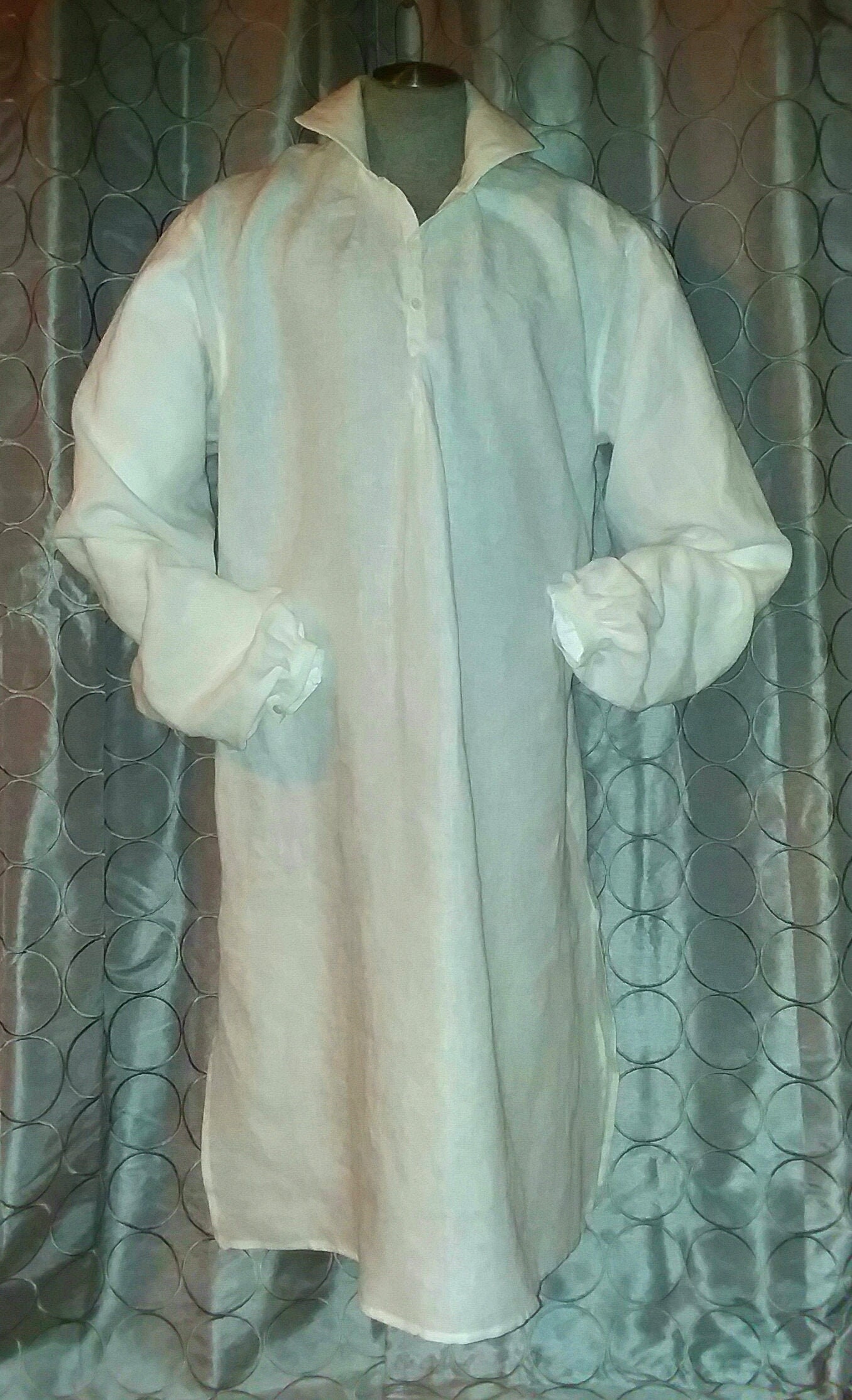 Victorian Edwardian Nightshirt in 100% Linen for Both Men and - Etsy