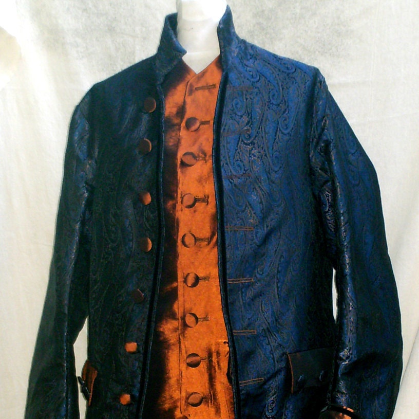 Mans 18th Century Waistcoat Rococo Pirate Vest - Etsy UK