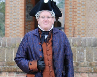 Mans Rococo Jacket 18th Century Late Baroque Pirate Coat