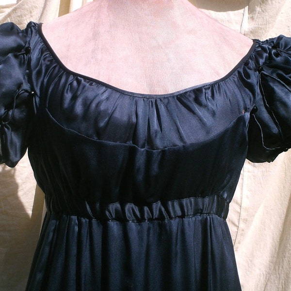 English Regency Empire Gown in 100% silk