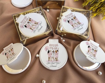 Espejo compacto personalizado: recuerdo de la futura novia