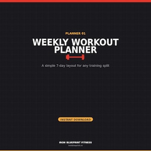 Veckovis träningsplanerare, 7-dagars träningsschema för alla träningsintervaller