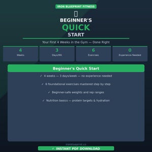 Beginner Workout Quick Start Guide, 4-Week Gym Plan for Newbies