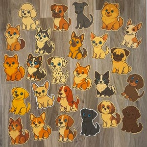 Dog Stickers | Premium Die-Cut Vinyl Stickers | Cute Cartoon Dogs | Waterproof Stickers Perfect for Journals, Water Bottles, Laptops & More!