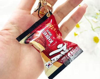 Portachiavi con snack coreano - Chocopie Orion / Cibo K-Pop e K-Drama, ciondolo per zaino, portachiavi