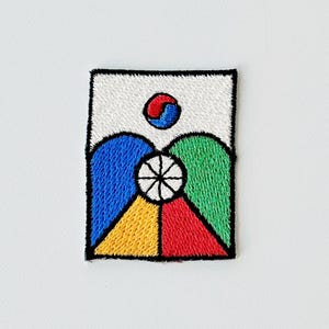 Korean Shield Kite Patch Embroidery Bangpaeyeon, Korean Souvenir, Wind Kite