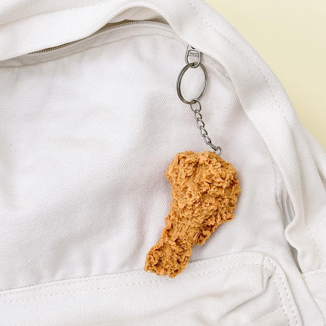 Realistic Chicken Keychain Food Keyring | Kawaii Bag Accessory ...