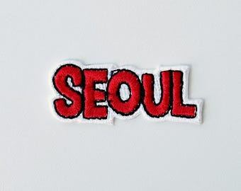 Toppa ricamata della città di Seoul / 서울 / Distintivo souvenir di viaggio in Corea / Applicazione termoadesiva regalo
