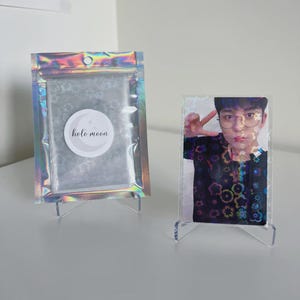 Holographic Flower Kpop Photocard Sleeves (25 Pack) | Holomoon