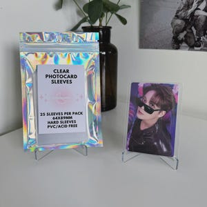 Clear Kpop Photocard Sleeves (25 pack) | Holomoon