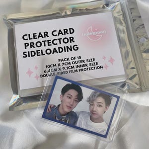 Clear Card Protector Sideloading Kpop Photocard Toploader (15 Pack) | Holomoon