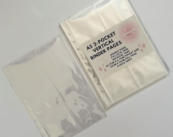 A5 2 Pocket Vertical Kpop Photocard Binder Pages (10 pack) | Holomoon