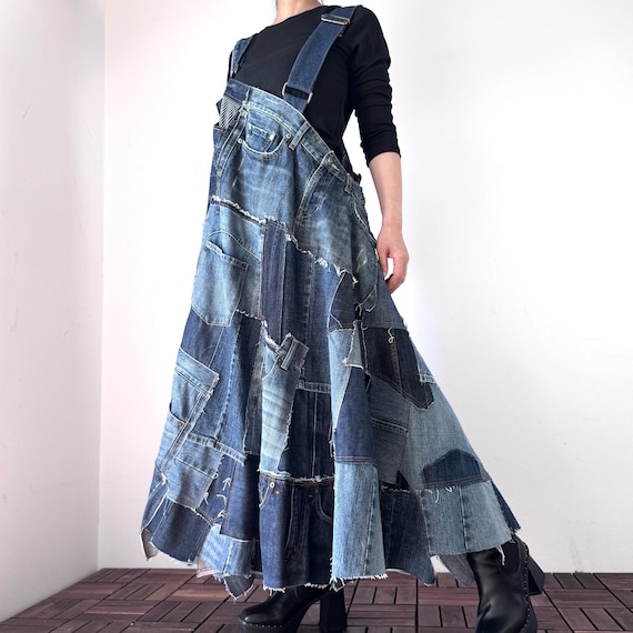 SOLD OUT Handmade Upcycled Denim Patchwork Maxi Dress  One-of-a-kind  Sustainable Style - Etsy Ireland