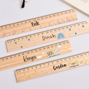 Wooden ruler,student rule,school supplies,Personalized Kids Ruler,Back To School Gift,Gift for kid,Gift For Student.