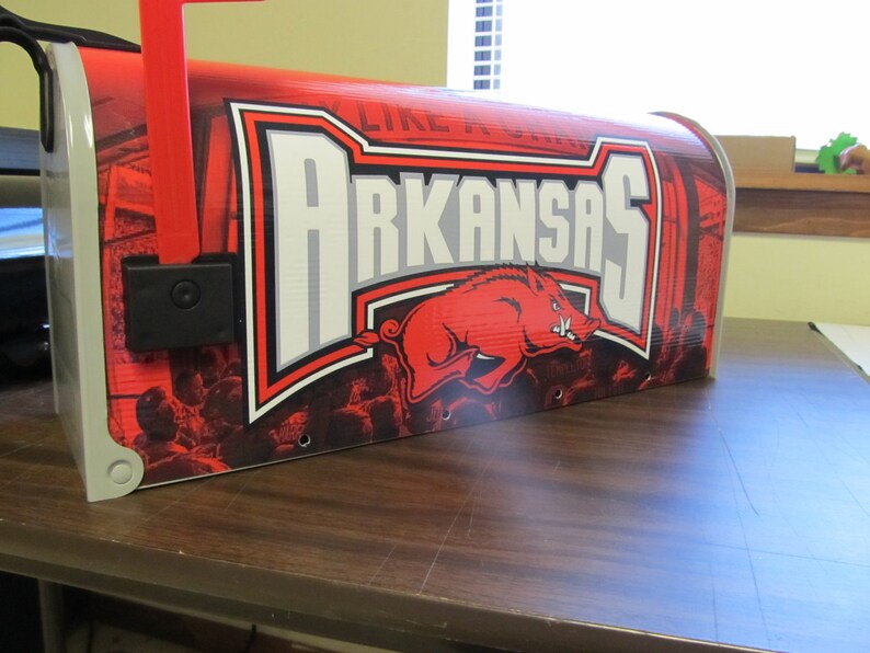 Arkansas Razorback Themed mailbox Etsy