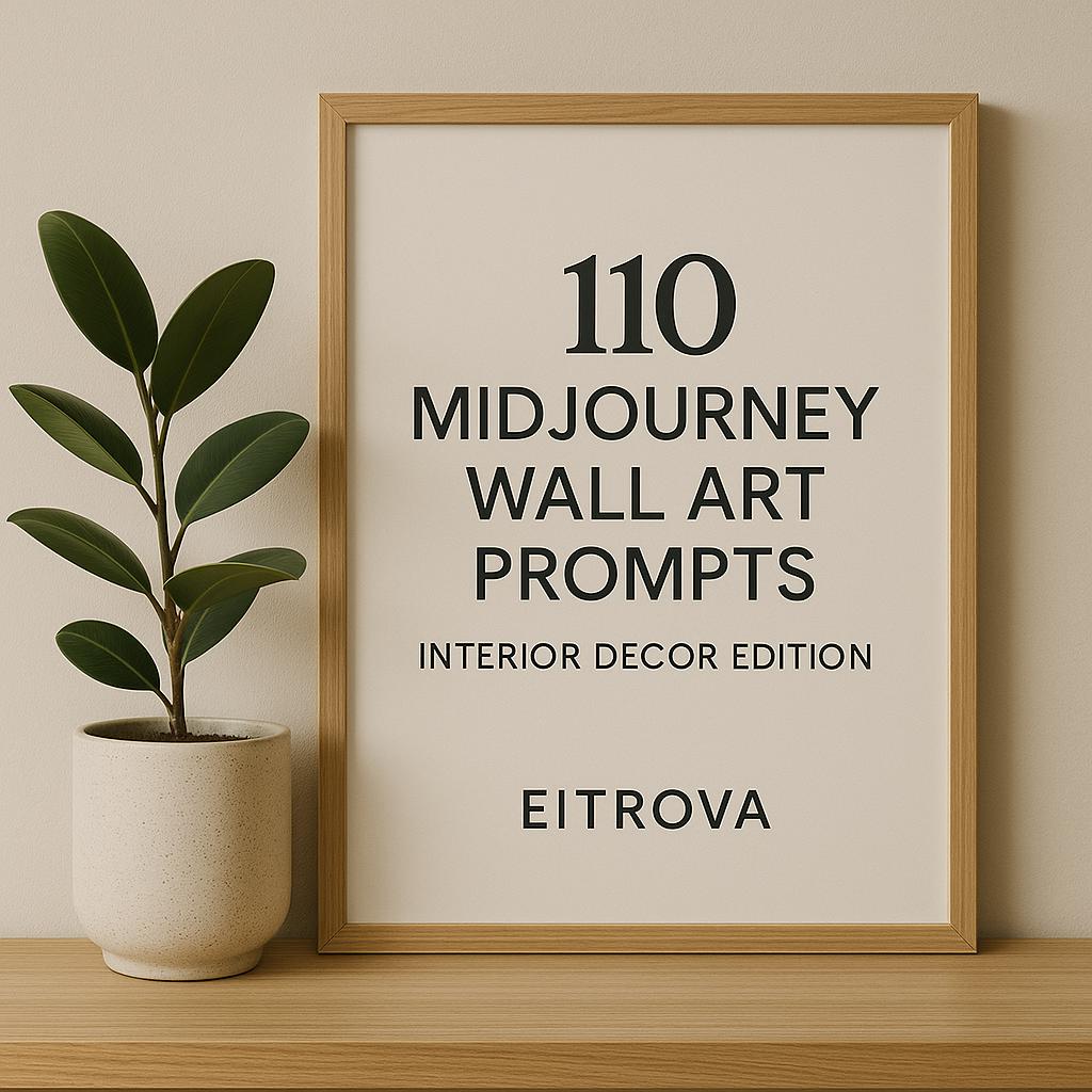 Midjourney Wall Art Prompts: 100 AI Art Ideas (PDF) - Etsy