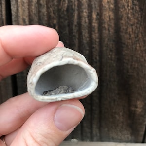Handmade porcelain geode diorama (tiny mountain range inside)