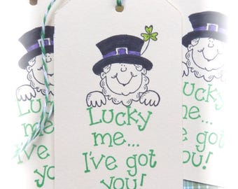 St. Patrick's Day - Lucky Me - Shamrocks- gift/hang tags-  (6)