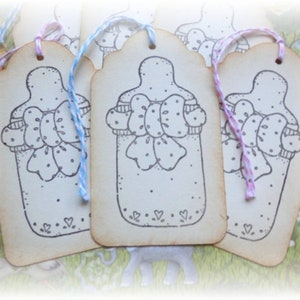 Baby Tags Baby Bottle Baby Shower Gift/Hang Tags 8 image 1