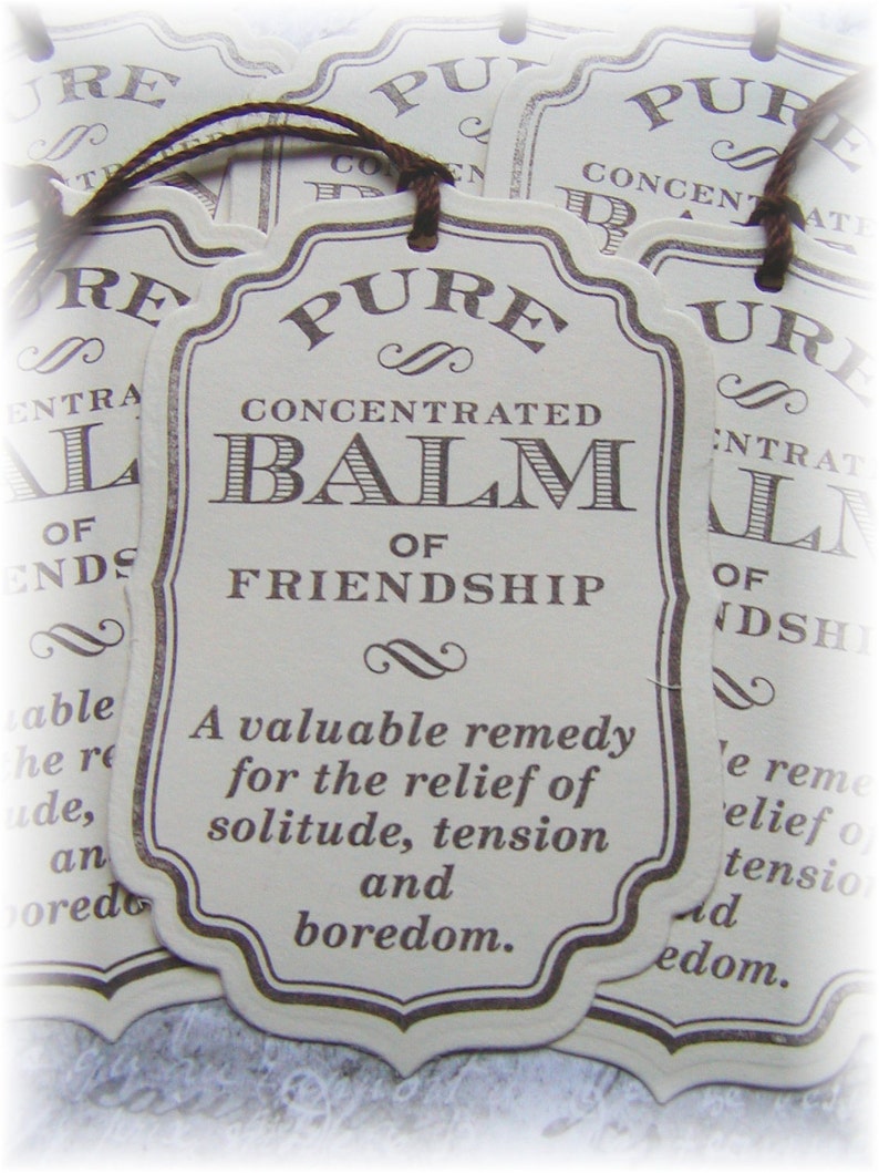 8 Thank you GiftHang tags Balm of Friendship Friendship Tags