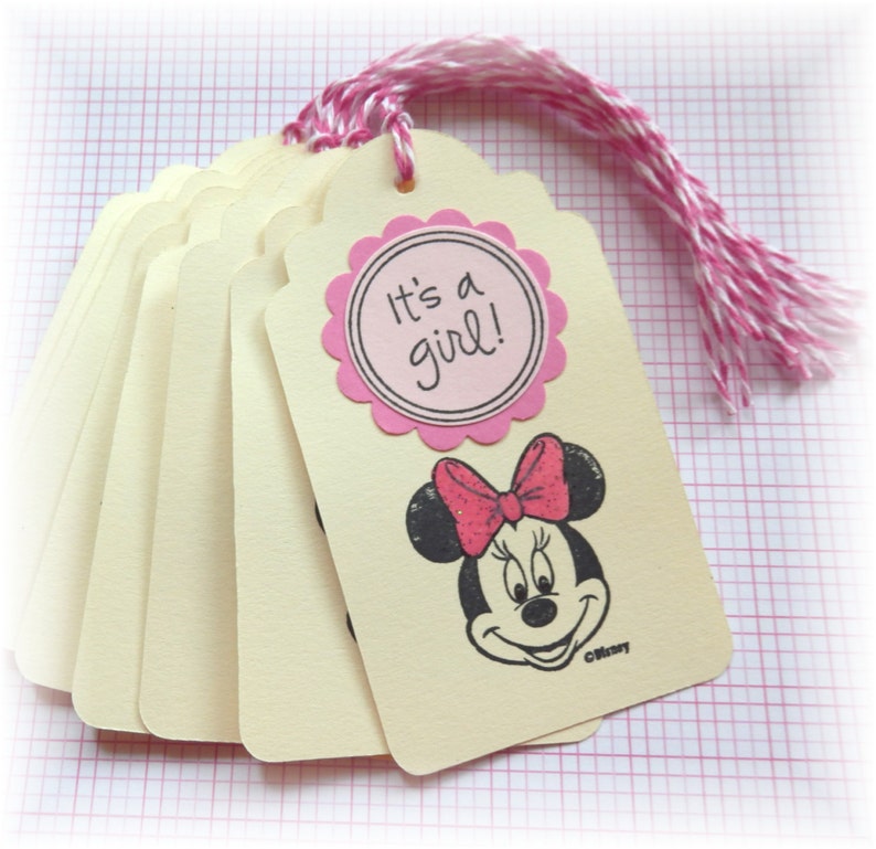 Baby Girl Minnie Mouse It's a GIRL gift / hang tags Etsy