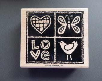 LOVE - Stampin Up set - WM rubber stamp  (1)