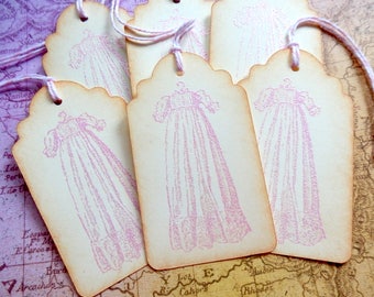 Baby Tags - Christening Gown - Gift Tags (6)