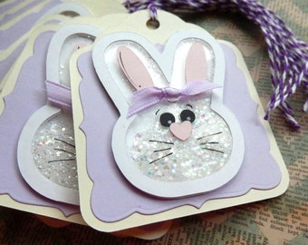 Easter Bunny Shaker Tags - Easter Tags - Basket Tags -  Happy Easter- Gift/Hang Tags (2)