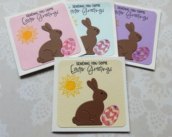 Easter Themed Cards - Easter Greetings - Easter Bunny - Handmade Easter - Notecards - Mini Cards n Envelopes (4)