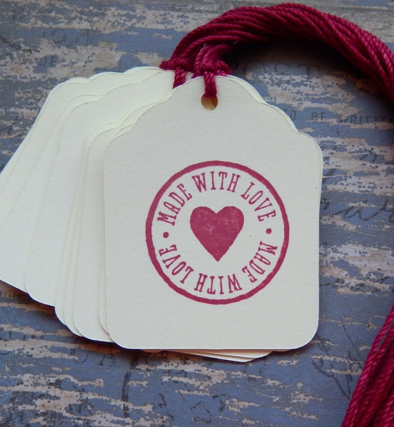 Buy Red Hand Punched Tags for Labeling, Scrapbooking, Gifts, Thank