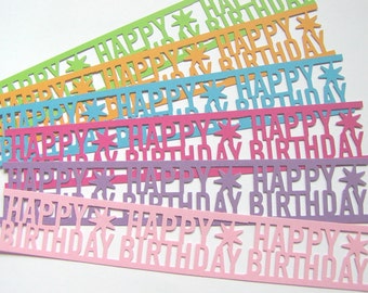 Happy Birthday Strips- scrapbooking - card making - embellishment (6)