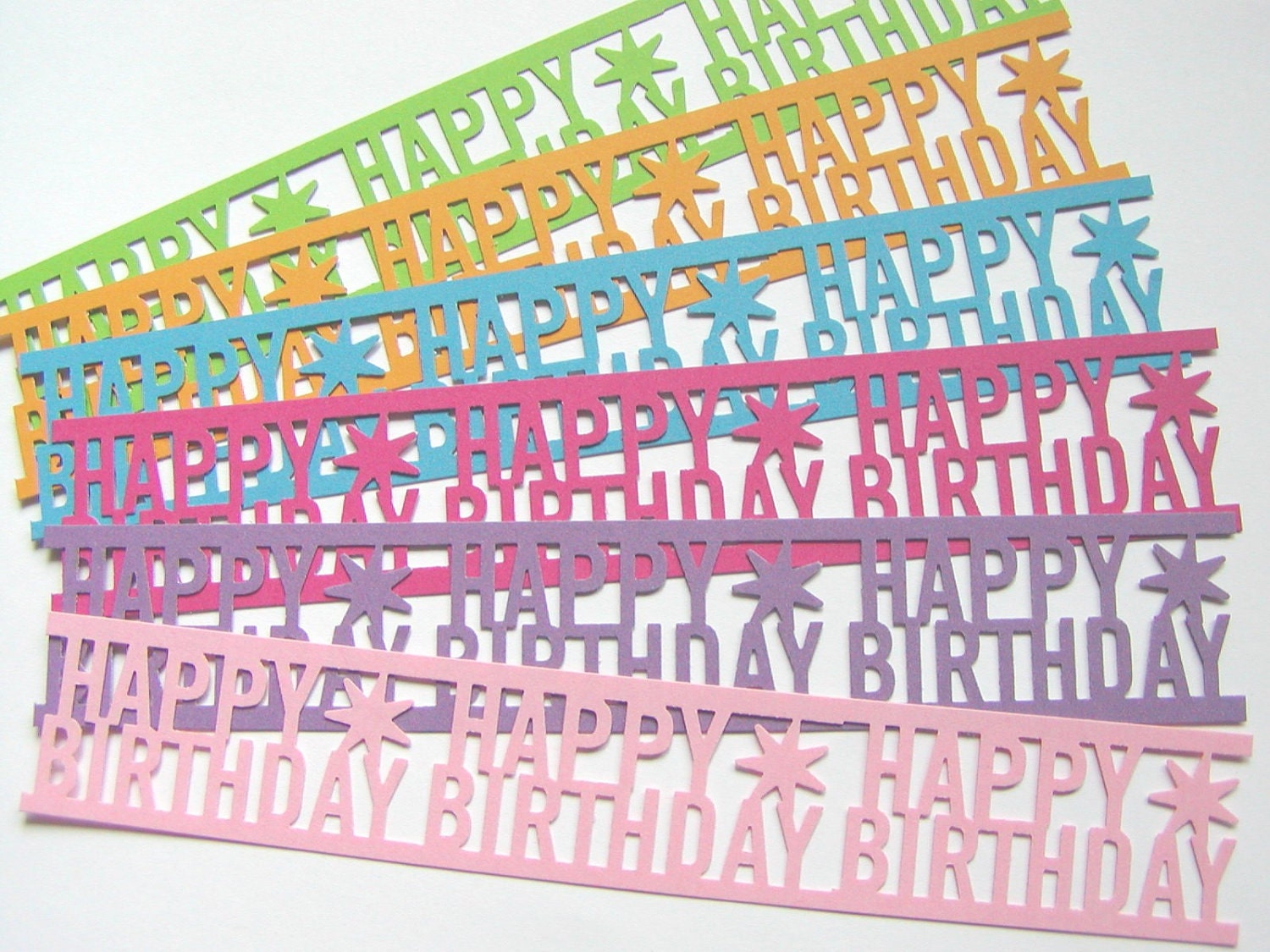 Happy Birthday Strips scrapbooking card making | Etsy
