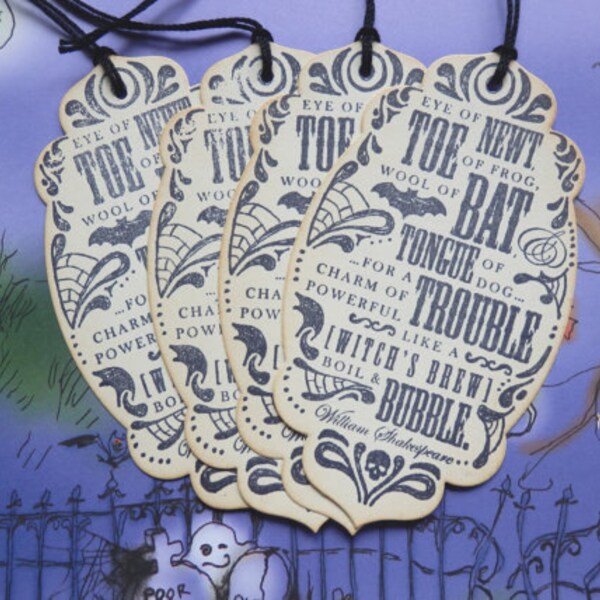 Halloween - Toil and Trouble - Eye of Newt- Gift/Hang Tags (8)