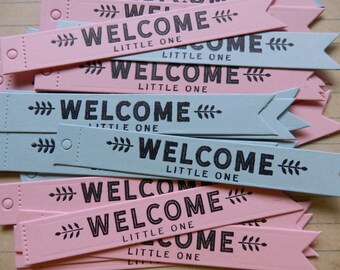 Baby Tags - Welcome Little One - Baby Shower Tags - Special Delivery - Gift/Hang tags (10)