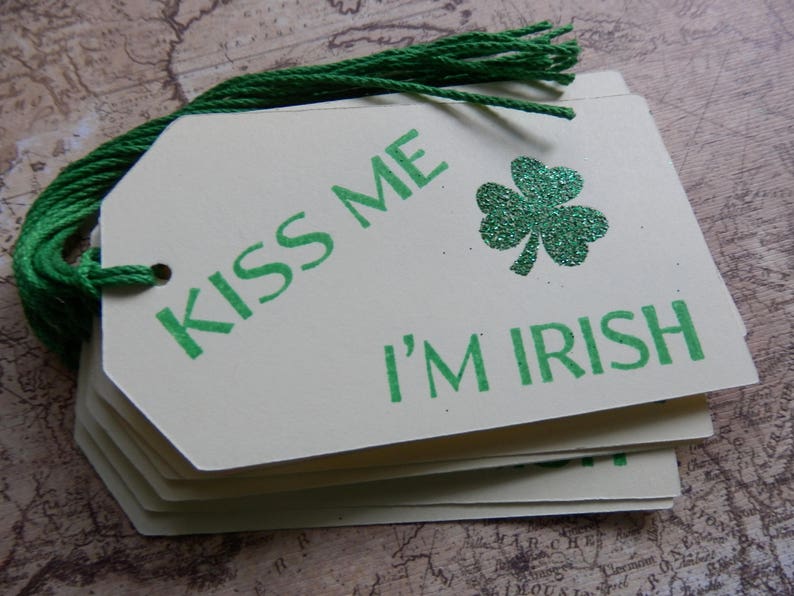 Happy St Patricks Day March 17th round scalloped tags 6 image 6