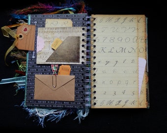 Junk Journal - Junque Journal - Handmade - One of a Kind  - Journal - Book - OOAK -  Cute!! Memory book (1)