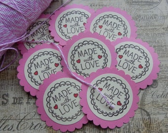 Made with Love - Baking - From the Kitchen of - round scalloped tags (10)